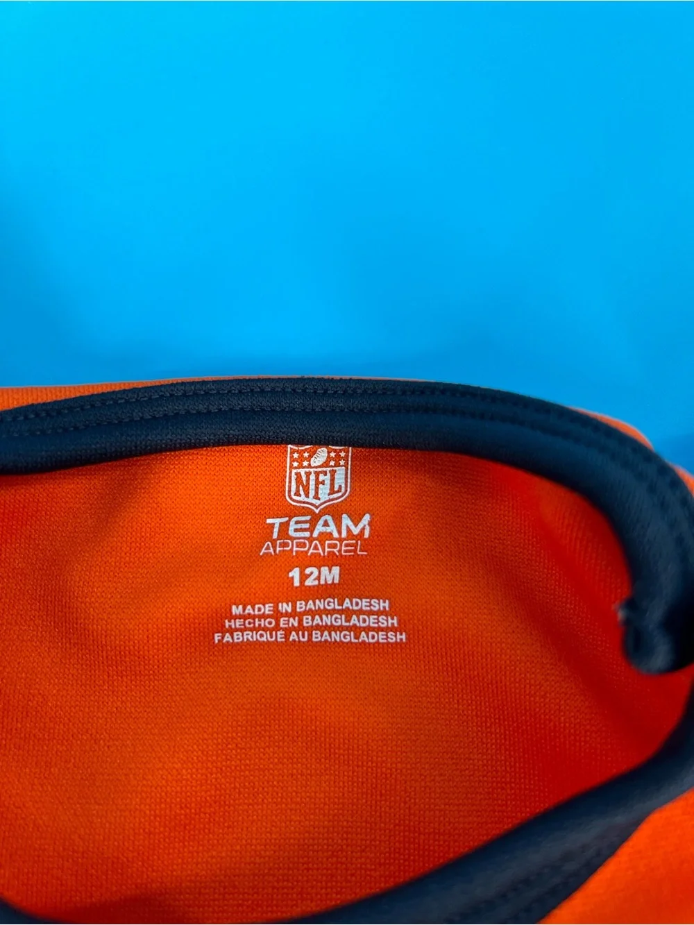 ❄️NFL BEARS Orange and Navy Infant Team Apparel Top